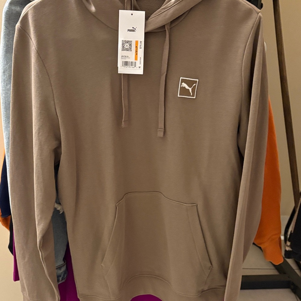 Puma Men's Brown Hoodie Sweater